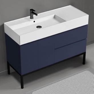 Bathroom Vanity 48 Inch Navy Blue Free Standing Bathroom Vanity Nameeks BLOCK91